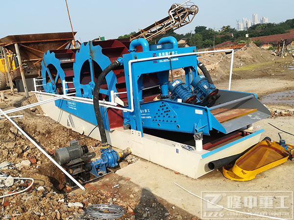 双轮洗砂收受接管一体机